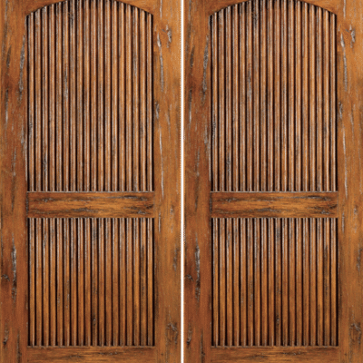 Mahogany Double Exterior Wood Door SW-61