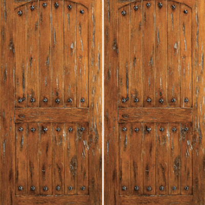Mahogany Double Exterior Wood Door SW-62