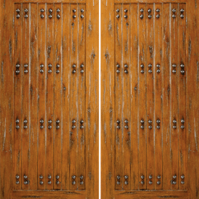 Mahogany Double Exterior Wood Door SW-63