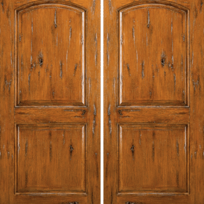 Mahogany Double Exterior Wood Door SW-66