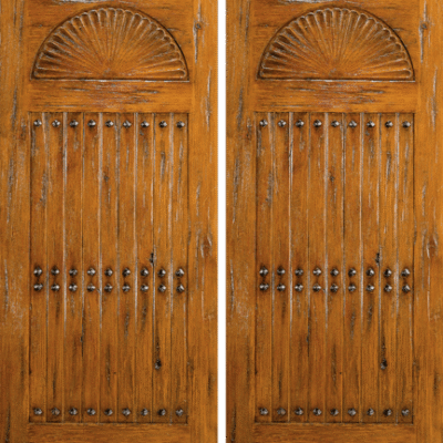 Mahogany Double Exterior Wood Door SW-67