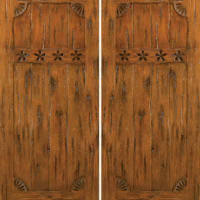 Mahogany Double Exterior Wood Door SW-74