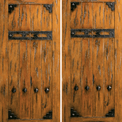 Mahogany Double Exterior Wood Door SW-75