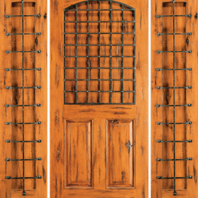 Mahogany Single Exterior Wood Door SW-77