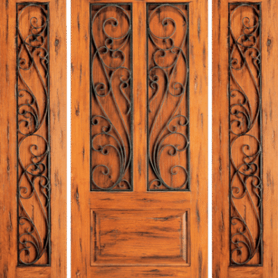 Mahogany Single Exterior Wood Door SW-80
