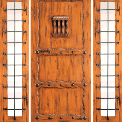 Mahogany Single Exterior Wood Door SW-82