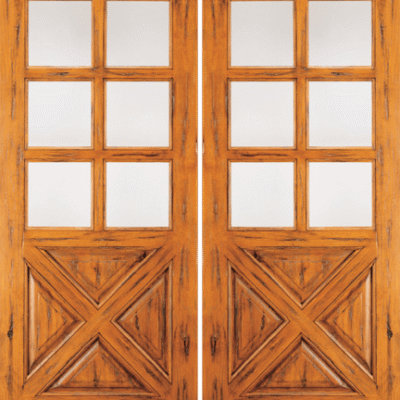 Mahogany Double Exterior Wood Door SW-89