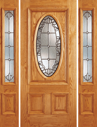 Mahogany Single Exterior Fiberglass Door Z-2 Standard