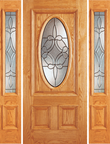 Mahogany Single Exterior Fiberglass Door Z-3 Standard