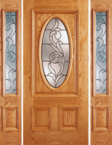 Mahogany Single Exterior Fiberglass Door Z-4 Standard