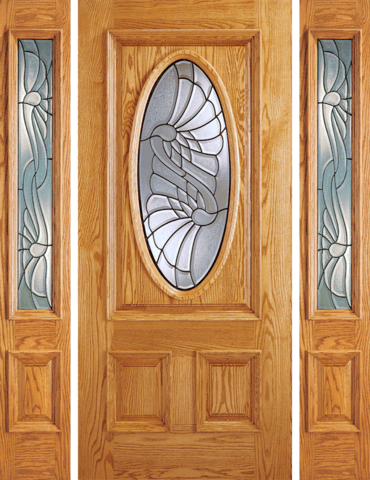 Mahogany Single Exterior Fiberglass Door Z-5 Standard